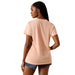 Ariat Womens Compass V-Neck T-Shirt Color Peach Amber