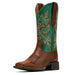 Ariat Womens Round Up Wide Square Toe StretchFit Western Boot Color Brown