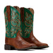 Ariat Womens Round Up Wide Square Toe StretchFit Western Boot Color Brown