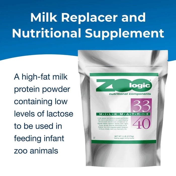 Zoologic® Milk Matrix Milk Replacer for Wild & Exotic Animals, 33/40 & 42/25