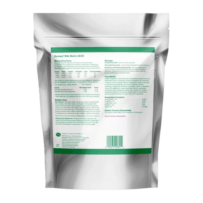 Zoologic® Milk Matrix Milk Replacer for Wild & Exotic Animals, 33/40 & 42/25