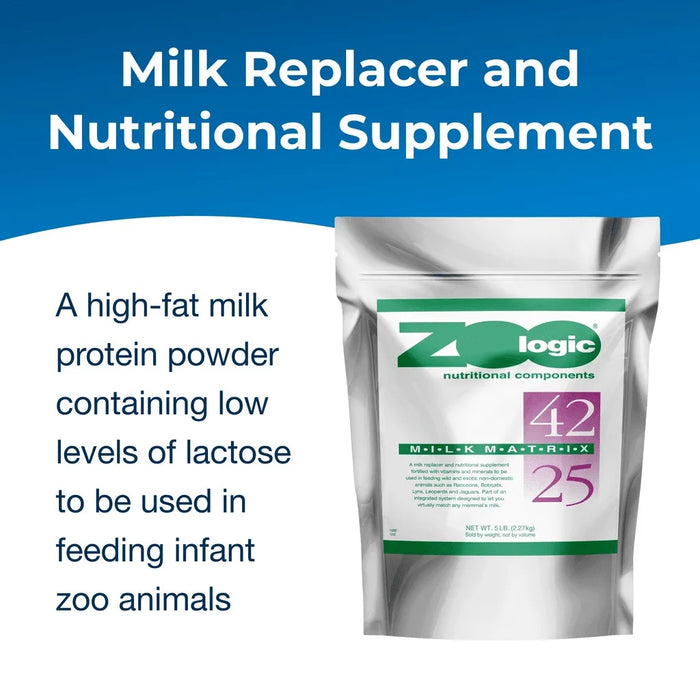 Zoologic® Milk Matrix Milk Replacer for Wild & Exotic Animals, 33/40 & 42/25