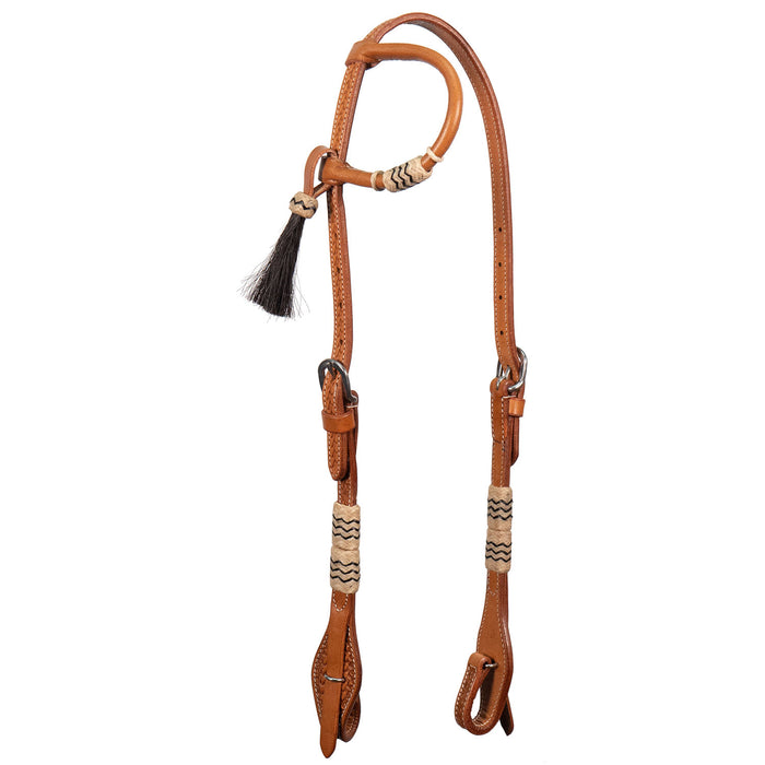 Rawhide & Tassel One Ear Headstall for Horses