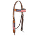 Cody Pro Stars & Stripes Browband Headstall with Floral Tooling Color Brown