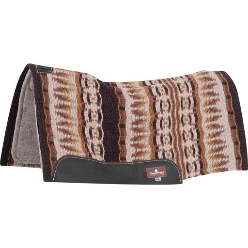 Classic Equine ESP Contour Blanket Top Saddle Pad Color Coffee/Buckstitch