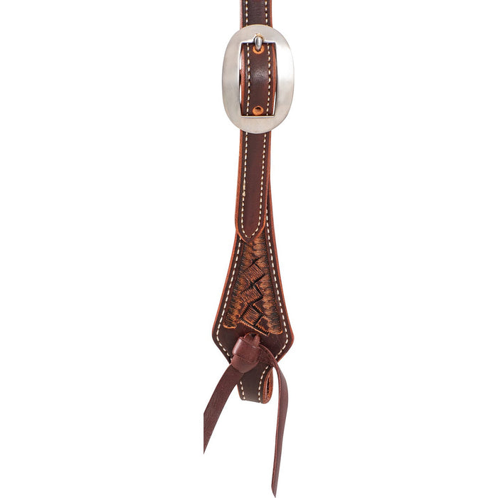 Martin Saddlery Weave Stamped Slip Ear Headstall Color Brown