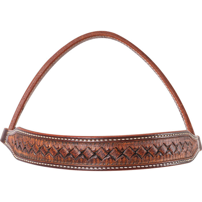Martin Saddlery Weave Stamped Browband Headstall Color Brown