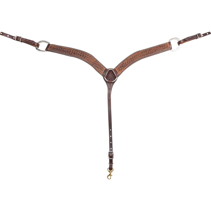 Martin Saddlery Weave Stamped Breast Collar Color Brown