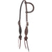 Martin Saddlery Split Ear Headstall with Rosette Strings Color Brown