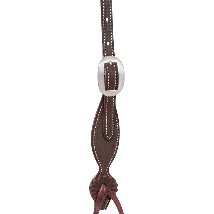 Martin Saddlery Browband Headstall with Rosette Strings Color Brown