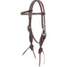 Martin Saddlery Browband Headstall with Rosette Strings Color Brown