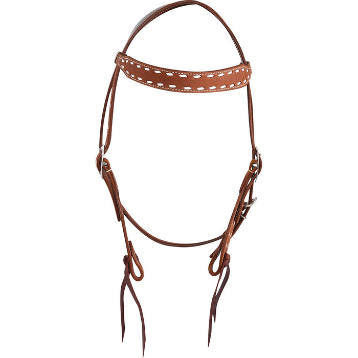Martin Saddlery Buckstitched Browband Headstall Color Brown