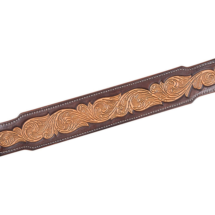 Martin Saddlery 2.5 Breast Collar with Scroll Tooling Color Brown
