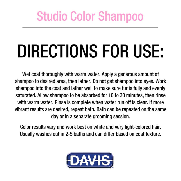 Studio Color Depositing Pet Shampoo for Dogs, Cats & Horses – Temporary Coat Dye, Sulfate-Free, Washable