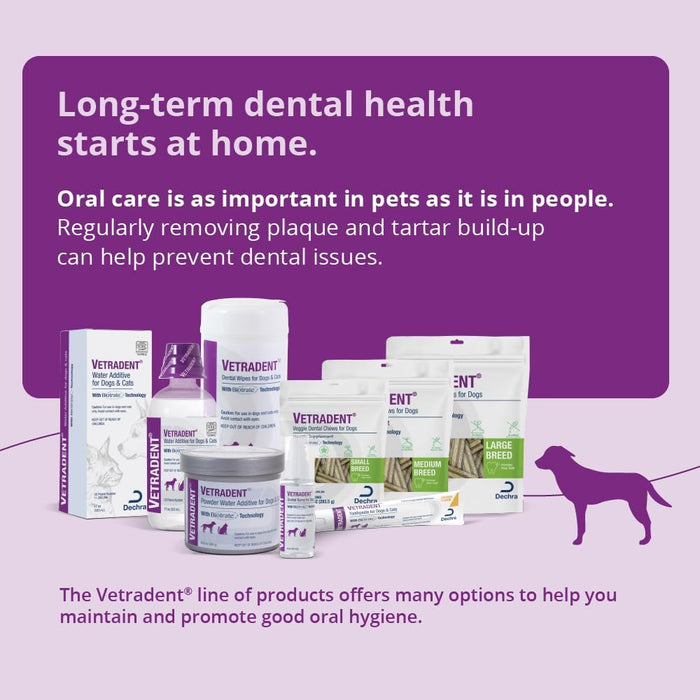 Vetradent Veggie Dental Chews for Dogs – Plaque & Tartar Control, Fresh Breath, Daily Oral Care Treats