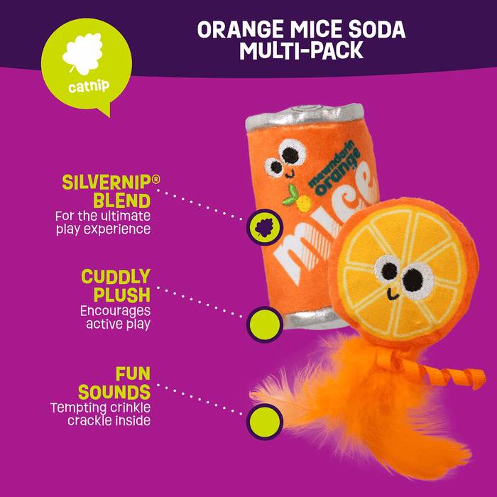 Mad Cat Orange Mice Soda Color Multi