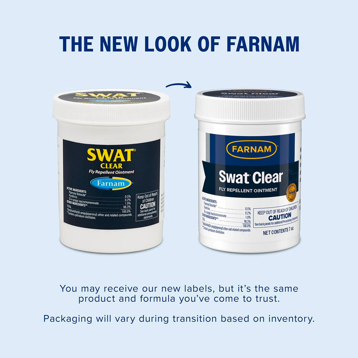 Swat Clear & Pink Fly Repellent Ointment for Horses, Ponies, & Dogs