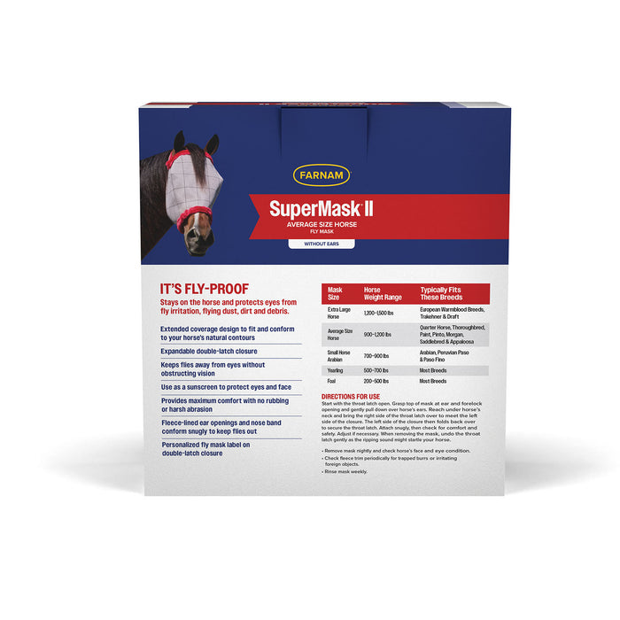 Farnam SuperMask II Horse Fly Mask without Ears