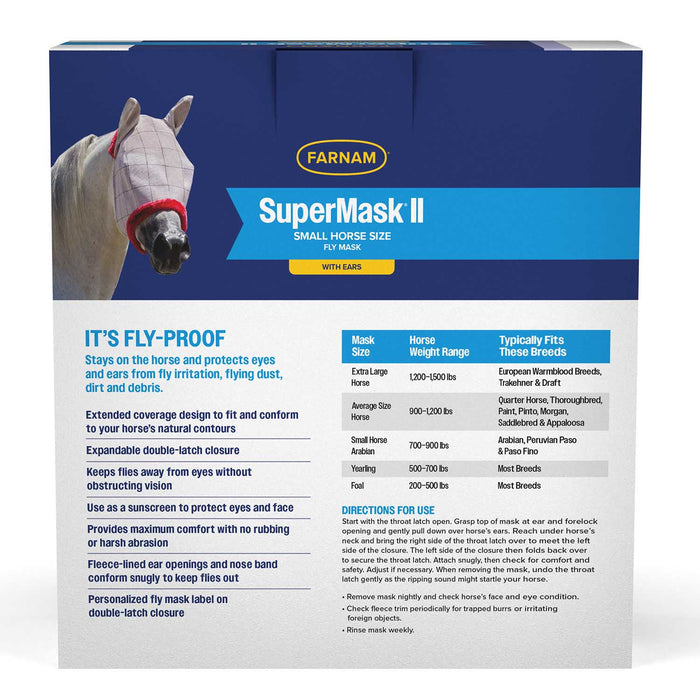 Farnam SuperMask II Classic Horse Fly Mask with Ears