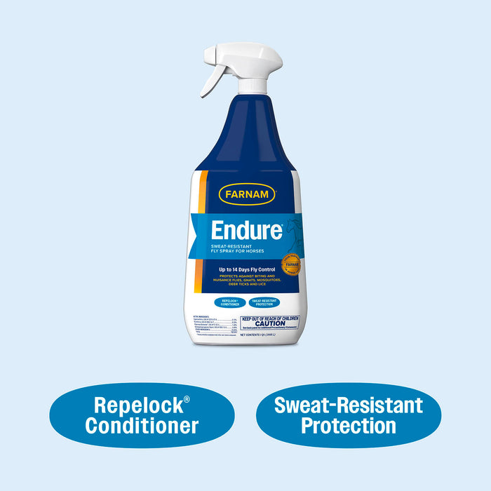 Farnam Endure Sweat-Resistant Fly Control Spray for Horses