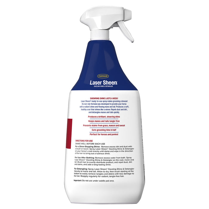 Laser Sheen Ready To Use Horse Detangler & Coat Spray, 32 oz