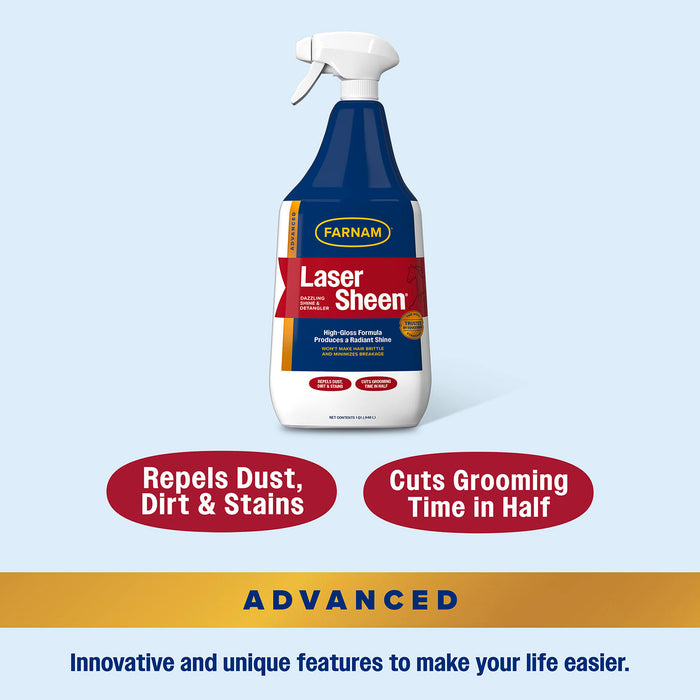 Laser Sheen Ready To Use Horse Detangler & Coat Spray, 32 oz