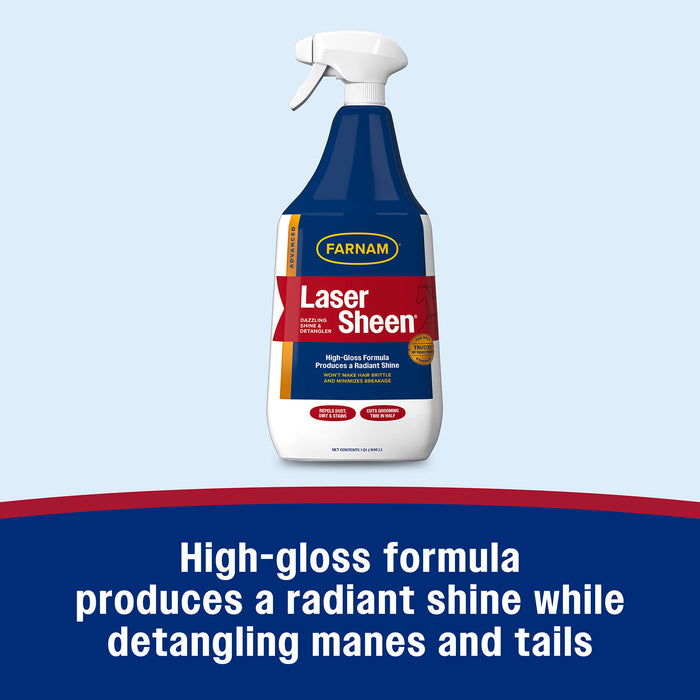 Laser Sheen Ready To Use Horse Detangler & Coat Spray, 32 oz