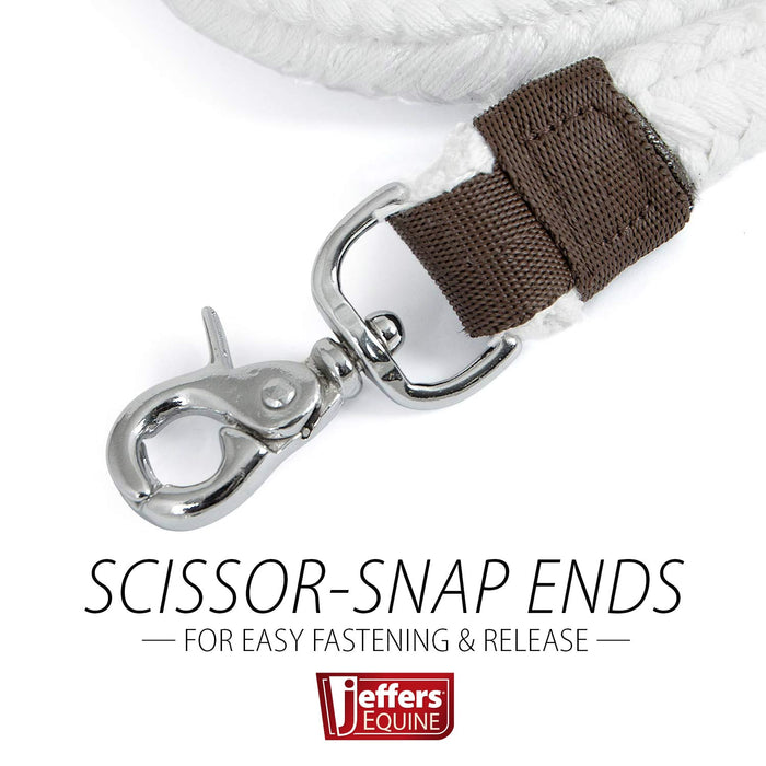 Jeffers Flat Braid Cotton Roping Rein, 7' White