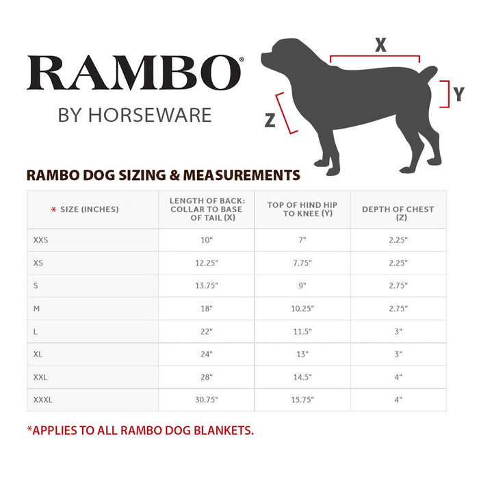 Rambo Waterproof Fleece Dog Coat, Black/Tan