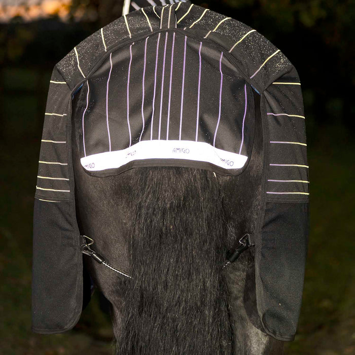 Amigo 1200 Denier FieldSafe Reflectech Plus Turnout Blanket Color Black