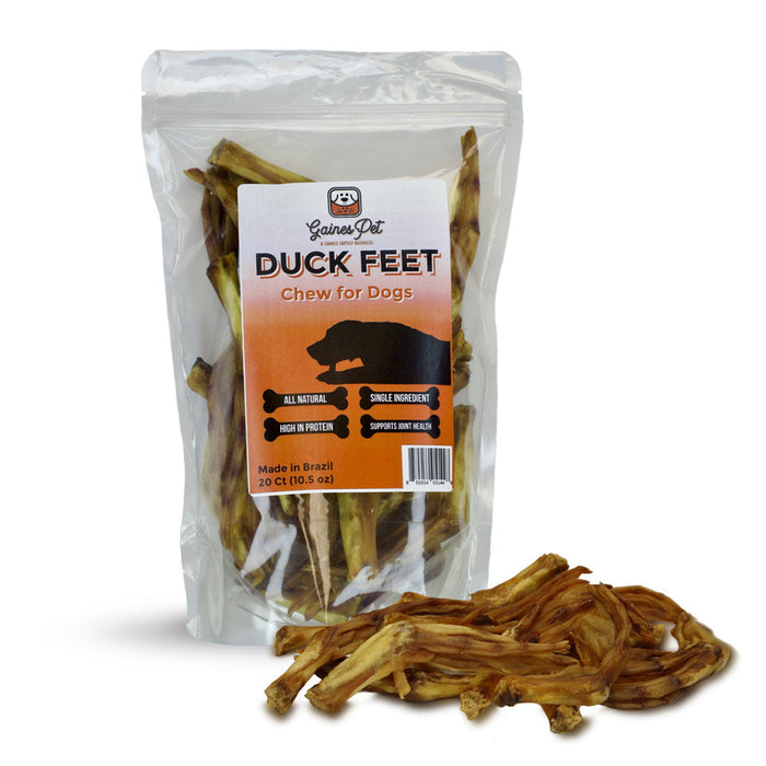 All-Natural Duck Feet Dog Treats, 80 ct – High Protein, Grain Free Chews, Made in USA