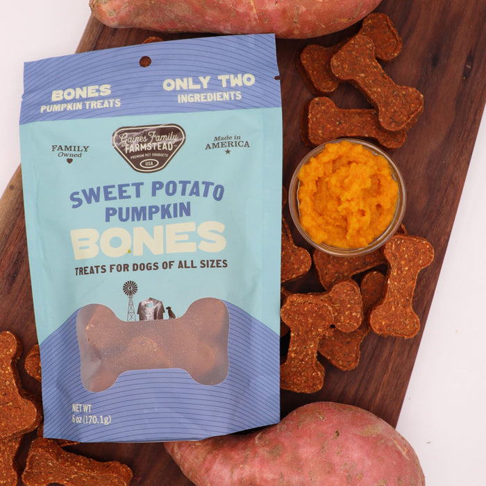 Sweet Potato Bones Dog Treats – All Natural, Limited Ingredient, Oven-Baked, Made in USA