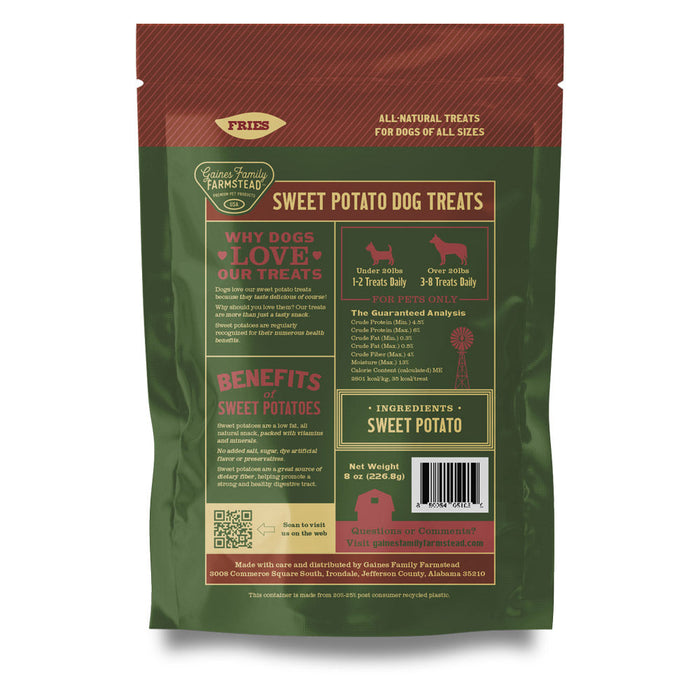 All Natural Sweet Potato Fries for Dogs – Single Ingredient, Made in USA Treats