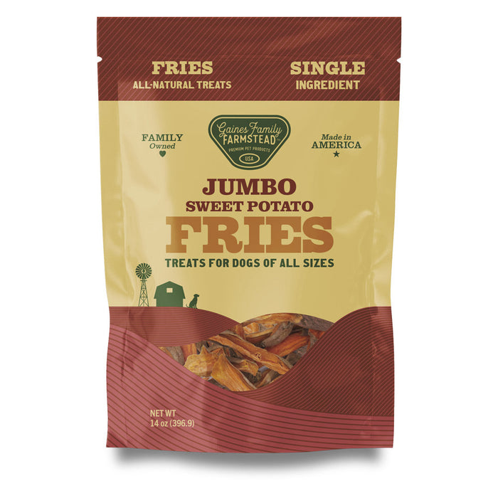 All Natural Sweet Potato Fries for Dogs – Single Ingredient, Made in USA Treats