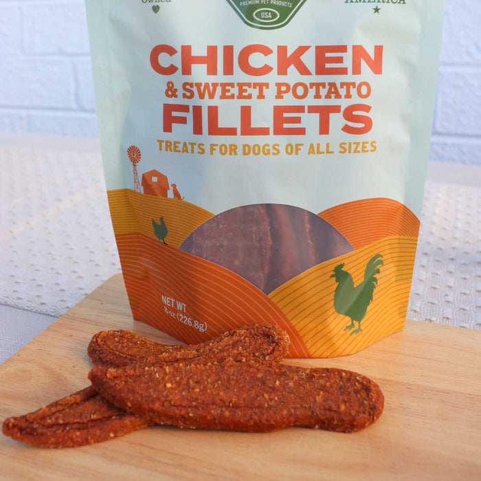 All Natural Meat & Sweet Potato Fillets Dog Treats – Limited Ingredient, Made in USA