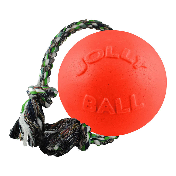 Jolly Pets Romp-n-Roll Ball – Tough Scented Dog Toy for Tug, Fetch & Water Play