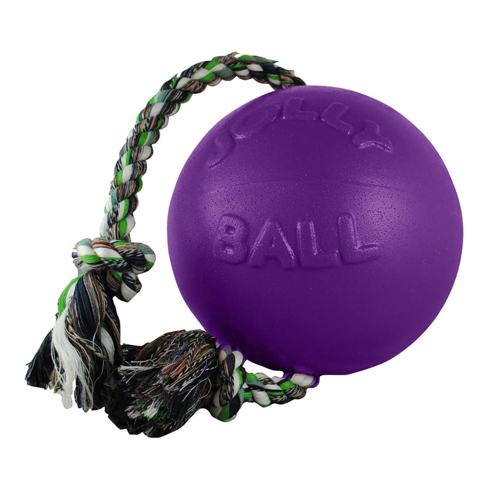 Jolly Pets Romp-n-Roll Ball – Tough Scented Dog Toy for Tug, Fetch & Water Play