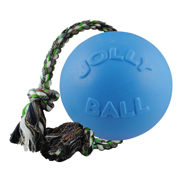 Jolly Pets Romp-n-Roll Ball – Tough Scented Dog Toy for Tug, Fetch & Water Play