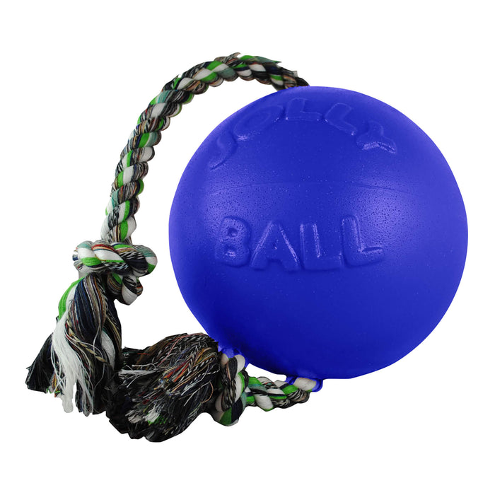 Jolly Pets Romp-n-Roll Ball – Tough Scented Dog Toy for Tug, Fetch & Water Play
