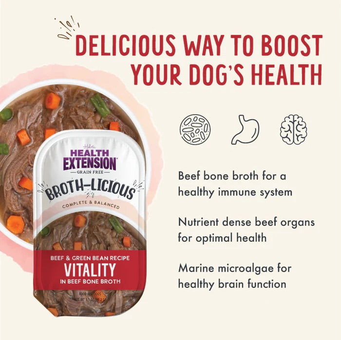 Broth-Licious in Bone Broth-Healthy Belly Recipe Dog Food, 3.5 oz Tray