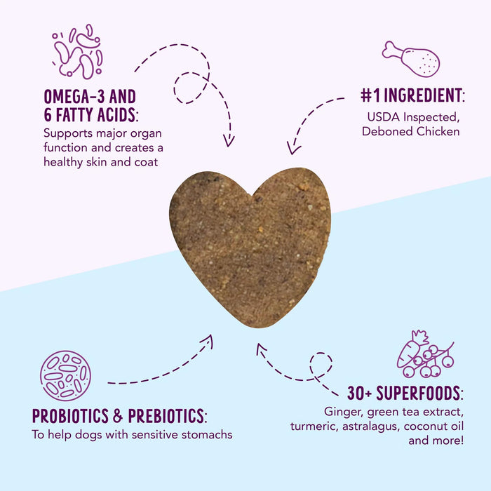 Health Extension Crunchy Heart-Shaped Cookie Dog Treats, Small, 12 oz