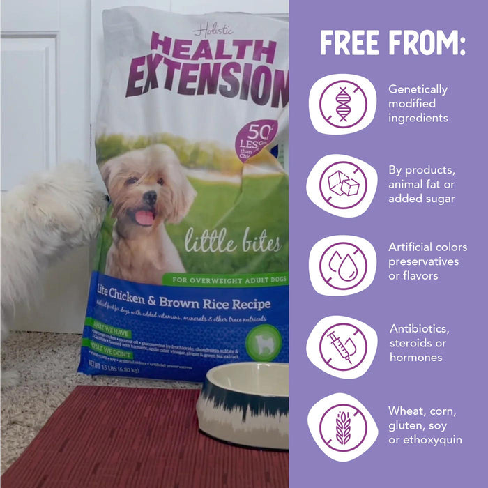 Health Extension Little Bites Lite Chicken & Brown Rice Recipe Small Breed Dry Dog Food