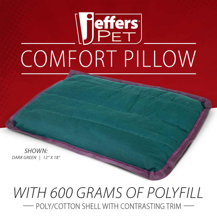 Jeffers Pet Washable Comfy Dog Pillow for Crates, Carriers, or Lounging