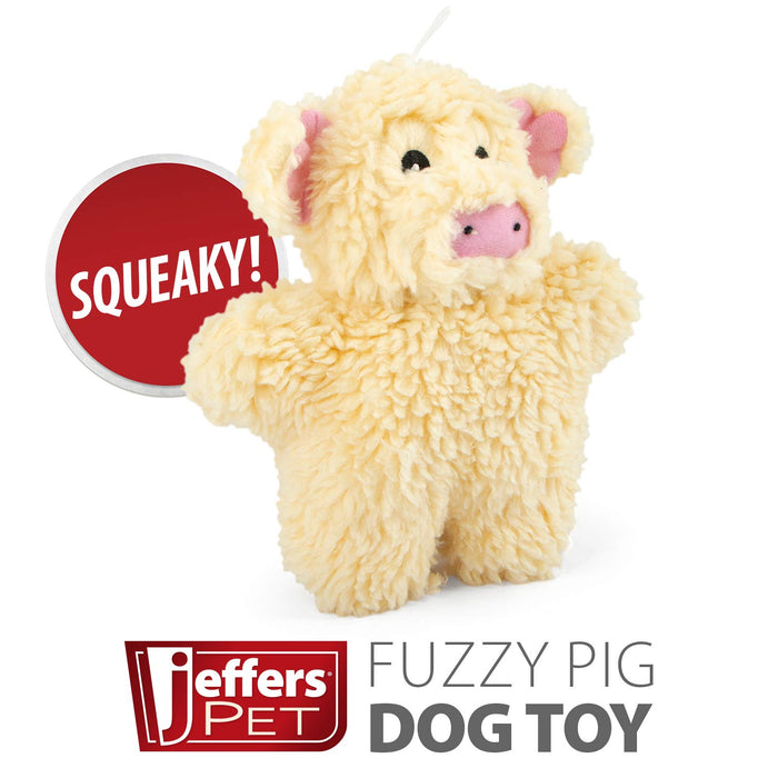 Jeffers Animal Fuzzies Plush Squeaker Dog Toys