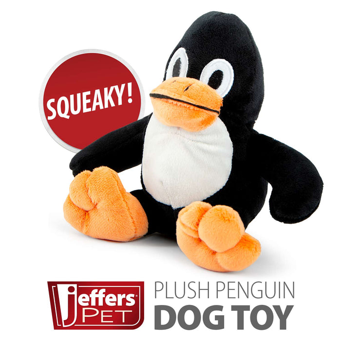 Jeffers Plush Penguin Squeaker Dog Toy