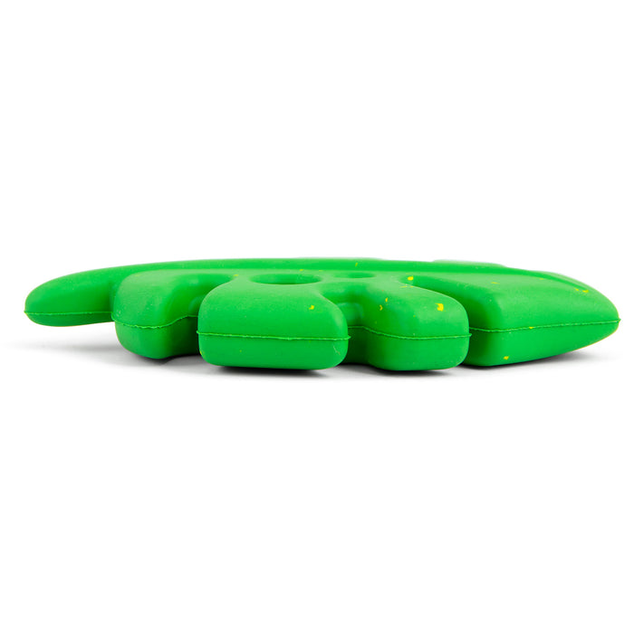 Jeffers Leaf Shaped Natural Rubber Dog Chew Toy with Dental Benefits and Vanilla Scent for Medium Chewers