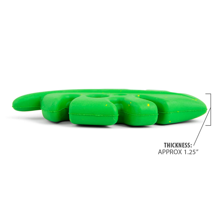 Jeffers Leaf Shaped Natural Rubber Dog Chew Toy with Dental Benefits and Vanilla Scent for Medium Chewers