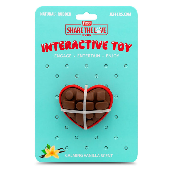 Jeffers Natural Rubber Box of Chocolates Dog Chew Toy for Medium-Chewers