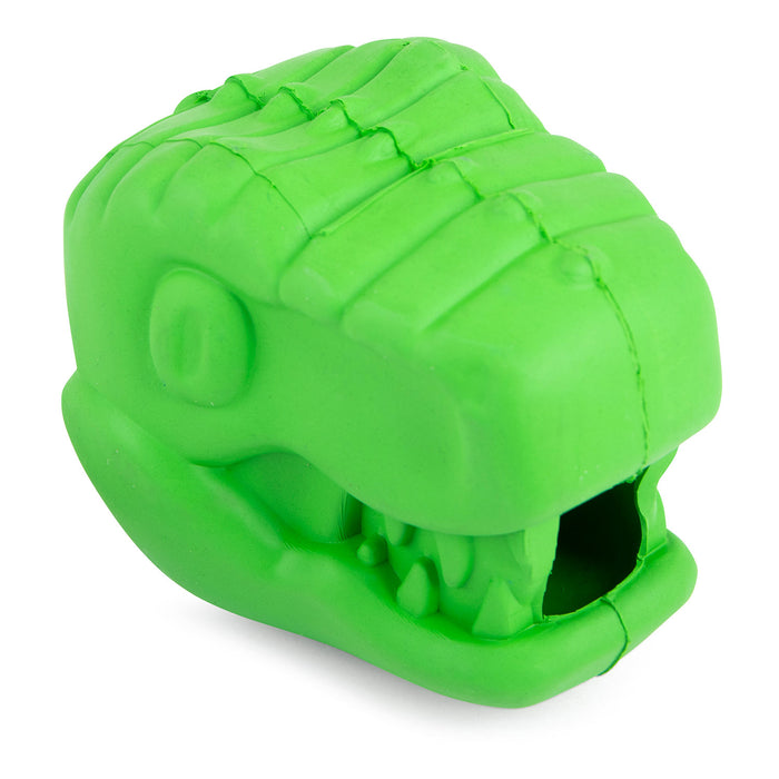 Jeffers T-Rex Natural Rubber Treat Dispensing Dental Dog Chew Toy for Medium Chewers with Vanilla Scent