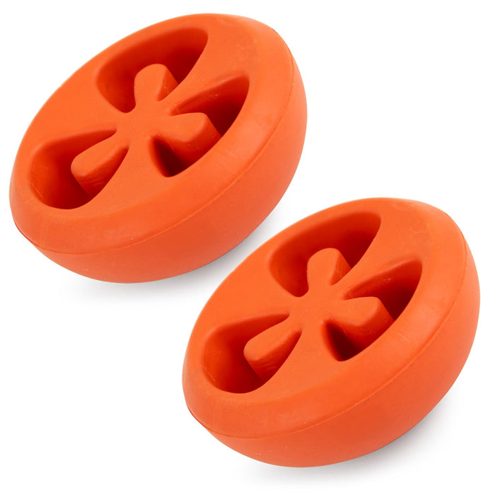 Jeffers Tomato Shaped Natural Rubber Treat Dispensing Dental Dog Chew Toy for Medium-Chewers